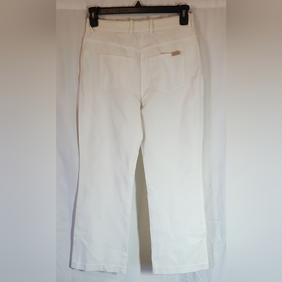 St. John Collection Women's Straight High-rise White Jeans Size 6 - Picture 2 of 14